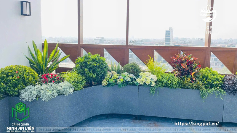 Chậu cong - Chậu Composite Kingpot -  Công Ty Cổ Phần Kingpot Việt Nam